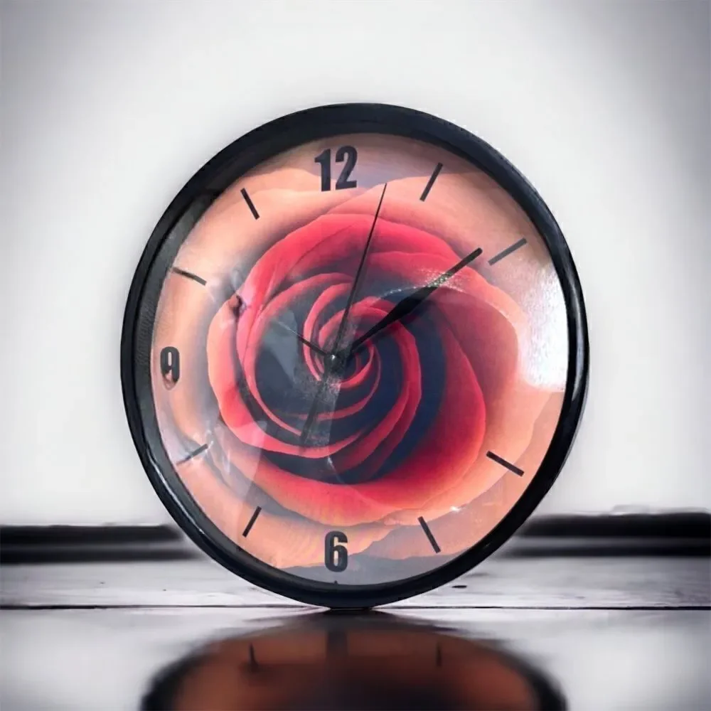 Gorgeous Rose 🌹 Wall Clock l Wall hanging l Battery operated l Hone Decor l NIB